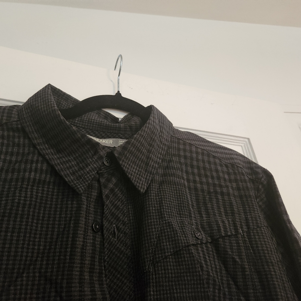 Icebreaker Merino Mens Button Up Plaid Shirt size large - Picture 7 of 10